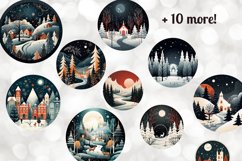 Christmas Ornaments Sublimation Bundle / Round Christmas PNG Product Image 9