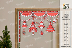 Christmas Mirror Decor Laser Cut. Christmas Decor SVG Product Image 1