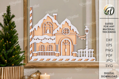 Christmas Mirror Decors Bundle Lasercut. Christmas Decor SVG Product Image 9