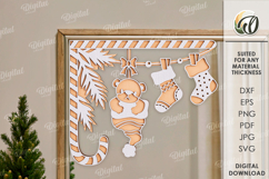 Christmas Mirror Decors Bundle Lasercut. Christmas Decor SVG Product Image 11