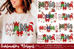 Christmas Momma Sublimation MOM, MOMMA, MOMMY, MAMA Designs Product Image 1