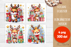 Sarcastic Coaster Design. Christmas money square Coaster Product Image 1