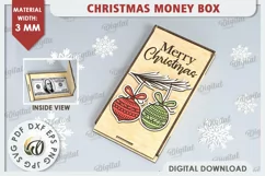 Christmas Money Box Laser Cut Design. Christmas Gift SVG Product Image 1