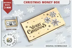 Christmas Money Box Laser Cut Design. Christmas Gift SVG Product Image 1