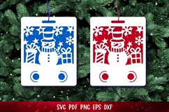 Christmas Money Holder Card SVG | Snowman Money Holder SVG Product Image 4