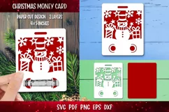 Christmas Money Holder Card SVG | Snowman Money Holder SVG Product Image 1