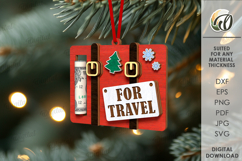 Christmas Money Holder Laser Cut. Christmas Tree Decor SVG Product Image 1