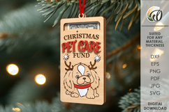 Christmas Money Holder Laser Cut. Christmas Tree Decor SVG Product Image 1
