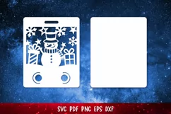 Christmas Money Holder Card SVG | Snowman Money Holder SVG Product Image 3