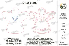 Christmas Mosaic Base Laser Cut. Mosaic Ornament SVG Product Image 2