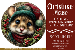 Christmas Wind Spinner, Christmas Mouse Round Image, r1 Product Image 1