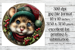 Christmas Wind Spinner, Christmas Mouse Round Image, r1 Product Image 2