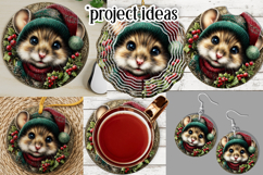 Christmas Wind Spinner, Christmas Mouse Round Image, r1 Product Image 3