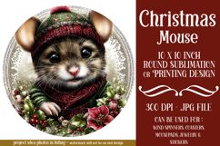 Christmas Wind Spinner, Christmas Mouse Round Image, r2 Product Image 1