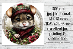 Christmas Wind Spinner, Christmas Mouse Round Image, r2 Product Image 2