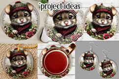 Christmas Wind Spinner, Christmas Mouse Round Image, r2 Product Image 3