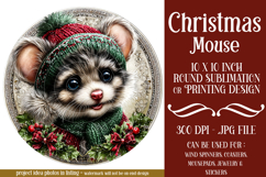 Christmas Wind Spinner, Christmas Mouse Round Image, r3 Product Image 1