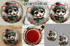 Christmas Wind Spinner, Christmas Mouse Round Image, r3 Product Image 3