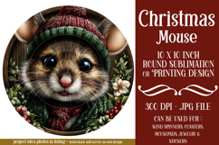 Christmas Wind Spinner, Christmas Mouse Round Image, r4 Product Image 1