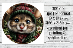 Christmas Wind Spinner, Christmas Mouse Round Image, r4 Product Image 2