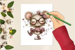 Christmas Mouse Clipart Sublimation Product Image 2