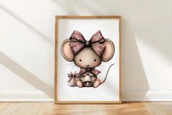 Christmas Mouse Clipart Sublimation Product Image 3