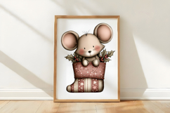Christmas Mouse Clipart Sublimation Product Image 3