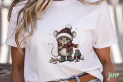 Christmas Mouse Clipart Product Image 5