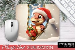 Christmas Mouse Pad Sublimation, 3D Dinosaur Design