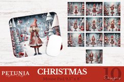 Christmas sublimation png designs being used as Christmas mouse pad print