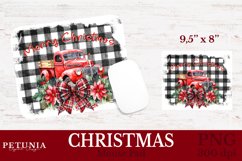 Christmas sublimation design being used as a Christmas Mouse Pad Sublimation print