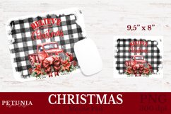 Christmas sublimation design being used as a Christmas Mouse Pad Sublimation print