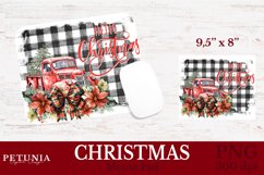 Christmas sublimation design being used as a Christmas Mouse Pad Sublimation print