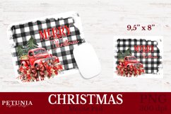 Christmas sublimation design being used as a Christmas Mouse Pad Sublimation print