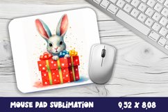 Watercolor White Little Bunny|Kids Mouse Pad Design Product Image 1
