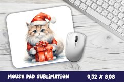 Christmas mouse pad kitten/village sublimation Product Image 1