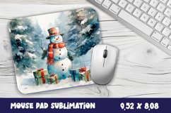 Snowman Mouse Pad Sublimation | Cute Christmas Kids Mousepad Product Image 1