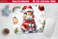 Christmas Mouse Pad Sublimation | Retro Bunny Product Image 1