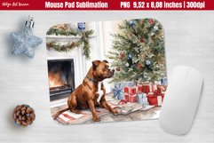 Christmas Mouse Pad Sublimation |Dog watercolor Product Image 1