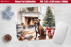 Christmas Mouse Pad Sublimation |Dog watercolor Product Image 1