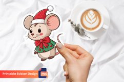Christmas Mouse Sticker, Christmas Mouse Decor Product Image 1