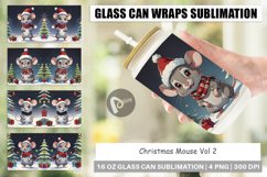 Glass Can Wraps Cartoon Christmas Mouse Product Image 1