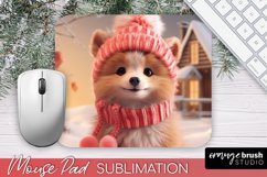 Christmas Mousepad PNG, Dog Mousepad Sublimation Design