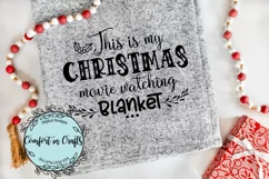 My Christmas Movie Watching Blanket SVG & Sublimation design Product Image 2
