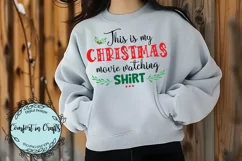 Christmas Movie Watching Shirt SVG and Sublimation design Product Image 2