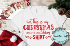 Christmas Movie Watching Shirt SVG and Sublimation design Product Image 4