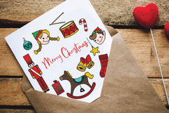 Hand Drawn Christmas Doodles | New Year Holiday | Colored Product Image 6