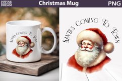 Retro Santa Claus Mug Sublimation | Merry Christmas Mug Product Image 1