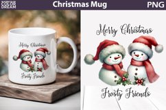Snowman Family Mug Sublimation | Merry Christmas Mug Product Image 1