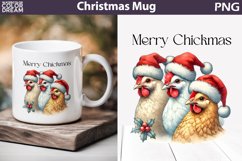 Christmas Chicken Mug Sublimation | Merry Christmas Mug Product Image 1